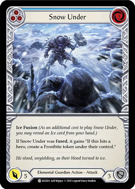 (ELE024) Flesh & Blood TCG Tales of Aria - First Single: Snow Under (Blue) (Rainbow Foil)  Common