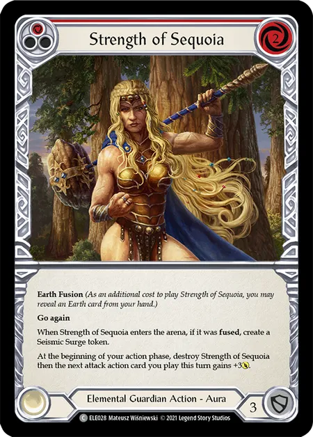 (ELE028) Flesh & Blood TCG Tales of Aria - First Single: Strength of Sequoia (Red) (Regular)  Common