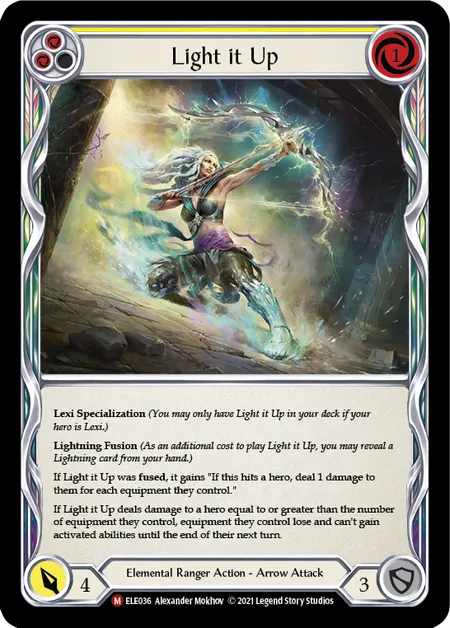 (ELE036) Flesh & Blood TCG Tales of Aria - First Single: Light it Up (Rainbow Foil)  Majestic