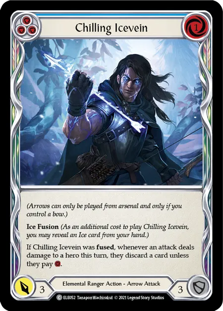 (ELE052) Flesh & Blood TCG Tales of Aria - First Single: Chilling Icevein (Blue) (Regular)  Common