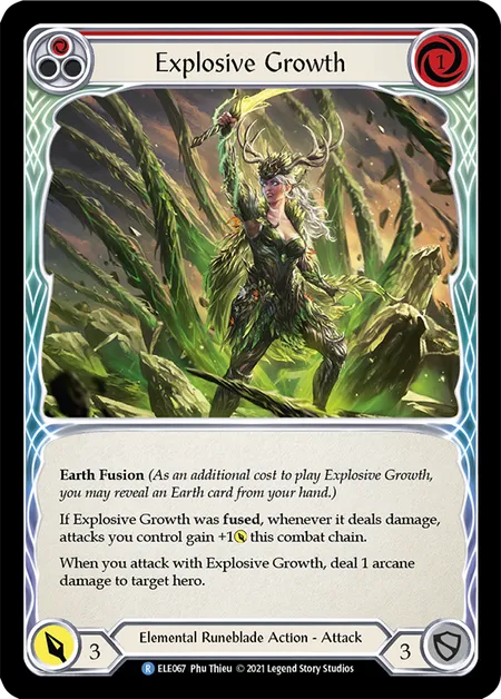 (ELE067) Flesh & Blood TCG Tales of Aria - First Single: Explosive Growth (Red) (Rainbow Foil)  Rare