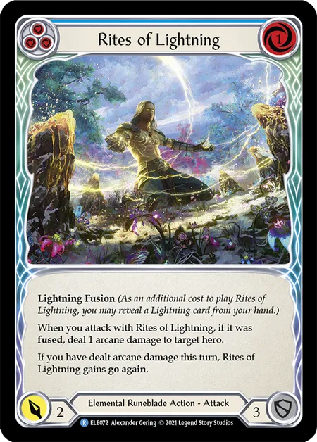 (ELE072) Flesh & Blood TCG Tales of Aria - First Single: Rites of Lightning (Blue) (Regular)  Rare