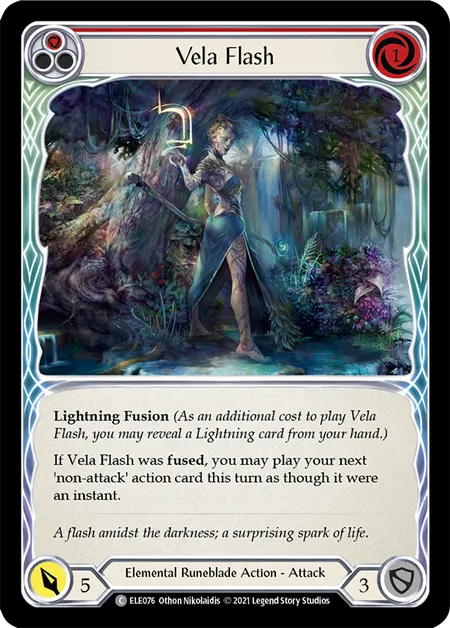 (ELE076) Flesh & Blood TCG Tales of Aria - First Single: Vela Flash (Red) (Regular)  Common