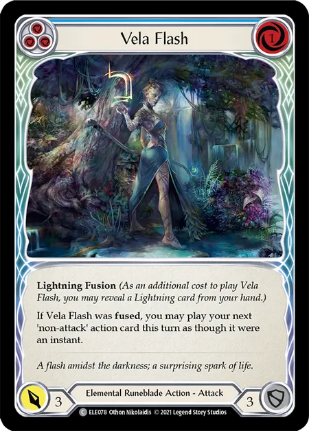 (ELE078) Flesh & Blood TCG Tales of Aria - First Single: Vela Flash (Blue) (Regular)  Common