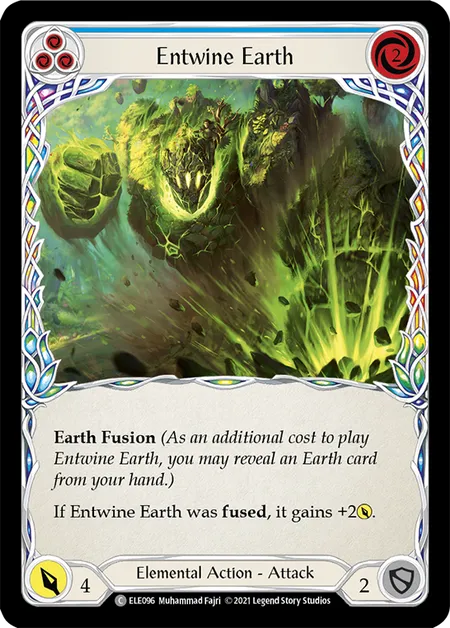 (ELE096) Flesh & Blood TCG Tales of Aria - First Single: Entwine Earth (Blue) (Regular)  Common