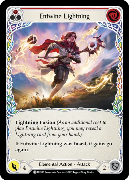 (ELE100) Flesh & Blood TCG Tales of Aria - First Single: Entwine Lightning (Red) (Regular)  Common