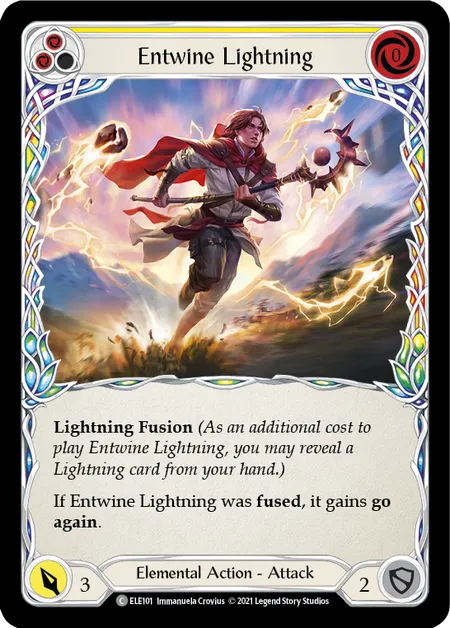 (ELE101) Flesh & Blood TCG Tales of Aria - First Single: Entwine Lightning (Yellow) (Regular)  Common