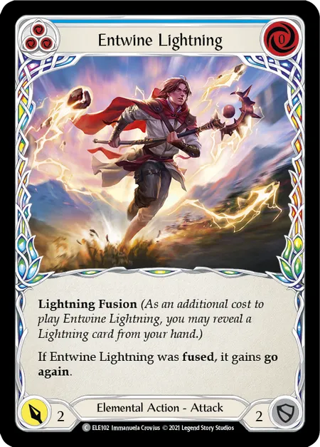 (ELE102) Flesh & Blood TCG Tales of Aria - First Single: Entwine Lightning (Blue) (Regular)  Common