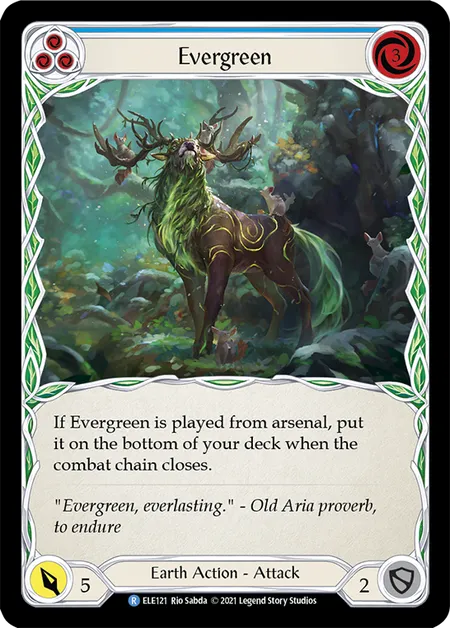 (ELE121) Flesh & Blood TCG Tales of Aria - First Single: Evergreen (Blue) (Rainbow Foil)  Rare