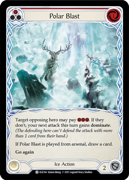 (ELE166) Flesh & Blood TCG Tales of Aria - First Single: Polar Blast (Red) (Rainbow Foil)  Common