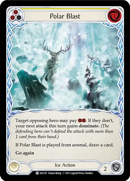 (ELE167) Flesh & Blood TCG Tales of Aria - First Single: Polar Blast (Yellow) (Regular)  Common