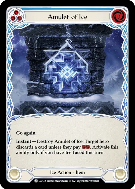 (ELE172) Flesh & Blood TCG Tales of Aria - First Single: Amulet of Ice (Regular)  Common