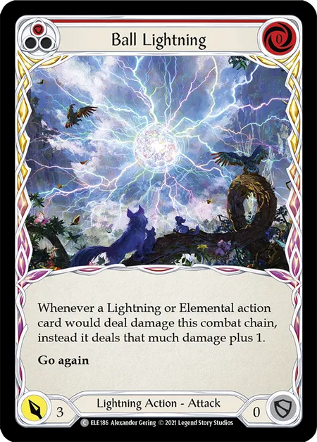 (ELE186) Flesh & Blood TCG Tales of Aria - First Single: Ball Lightning (Red) (Rainbow Foil)  Common