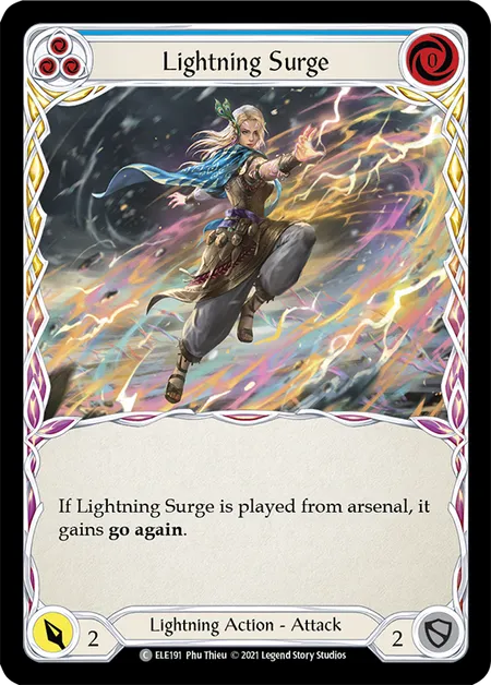 (ELE191) Flesh & Blood TCG Tales of Aria - First Single: Lightning Surge (Blue) (Regular)  Common