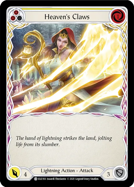 (ELE193) Flesh & Blood TCG Tales of Aria - First Single: Heaven's Claws (Yellow) (Regular)  Common