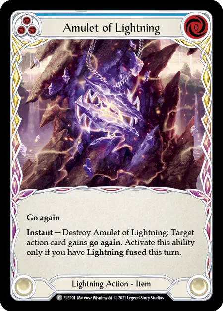 (ELE201) Flesh & Blood TCG Tales of Aria - First Single: Amulet of Lightning (Regular)  Common