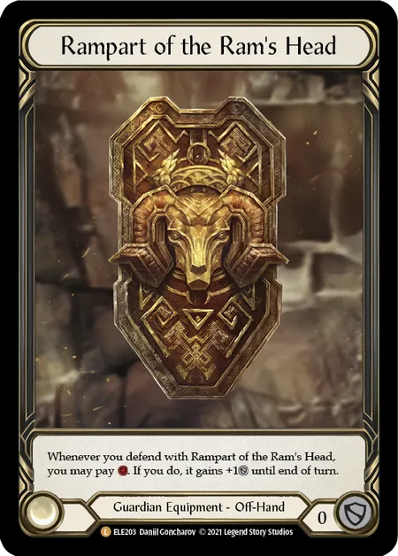 (ELE203) Flesh & Blood TCG Tales of Aria - First Single: Rampart of the Ram's Head (Cold Foil)  Legendary