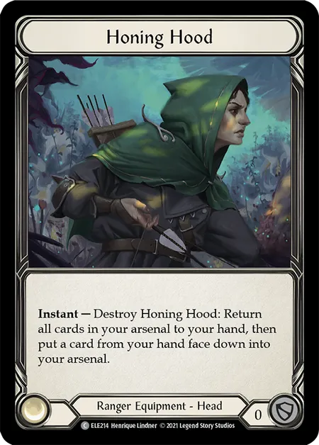 (ELE214) Flesh & Blood TCG Tales of Aria - First Single: Honing Hood (Cold Foil)  Common