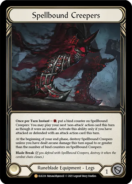 (ELE224) Flesh & Blood TCG Tales of Aria - First Single: Spellbound Creepers (Cold Foil)  Legendary