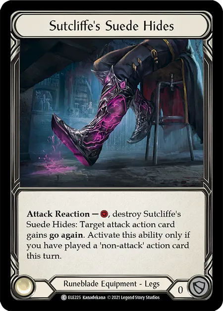 (ELE225) Flesh & Blood TCG Tales of Aria - First Single: Sutcliffe's Suede Hides (Regular)  Common