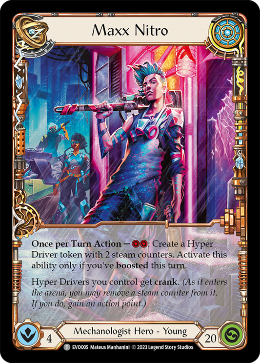 (EVO005) Flesh & Blood TCG Bright Lights Single: Maxx Nitro (Regular)  Token