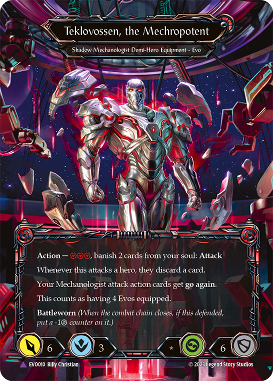 (EVO010) Flesh & Blood TCG Bright Lights Single: Singularity // Teklovossen, the Mechropotent (Marvel)  Marvel