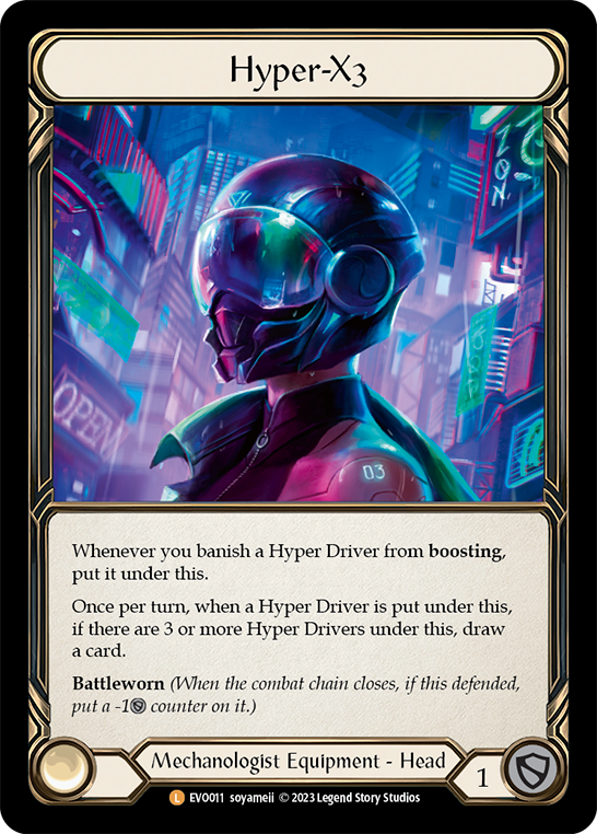 (EVO011) Flesh & Blood TCG Bright Lights Single: Hyper-X3 (Rainbow Foil)  Legendary