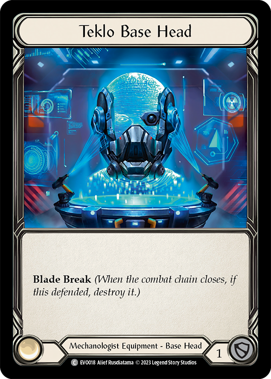 (EVO018) Flesh & Blood TCG Bright Lights Single: Teklo Base Head (Regular)  Common