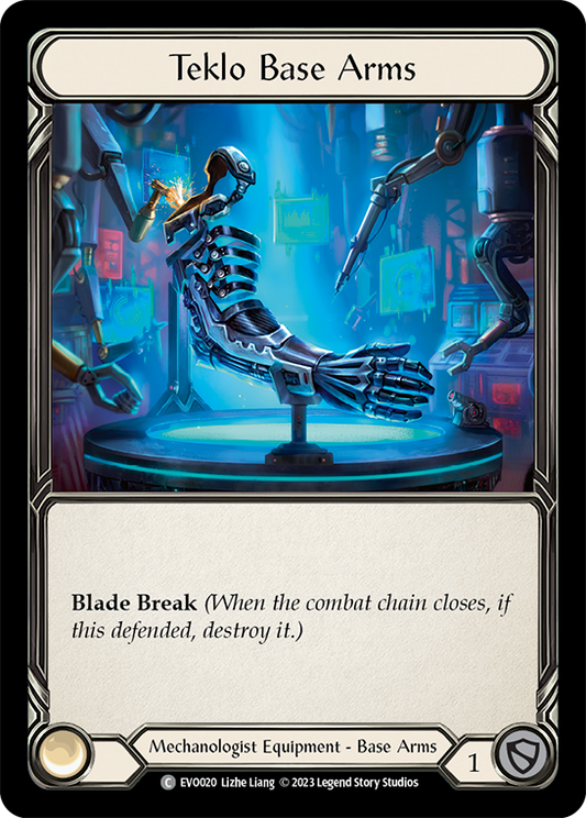 (EVO020) Flesh & Blood TCG Bright Lights Single: Teklo Base Arms (Regular)  Common