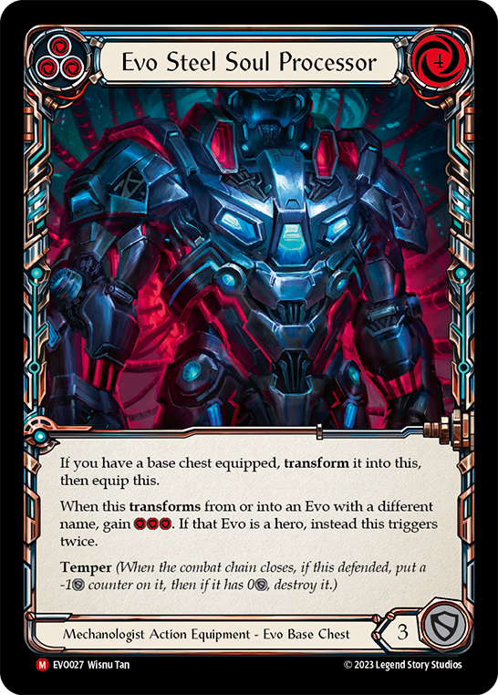 (EVO027) Flesh & Blood TCG Bright Lights Single: Evo Steel Soul Processor (Regular)  Majestic