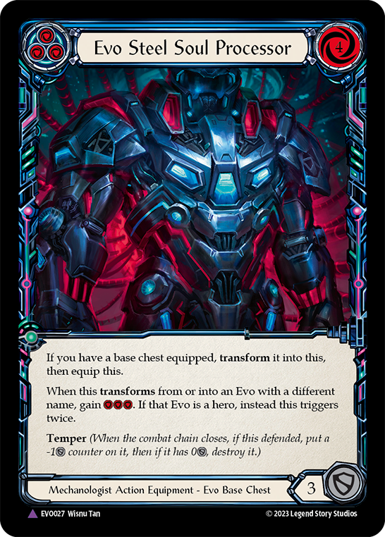 (EVO027) Flesh & Blood TCG Bright Lights Single: Evo Steel Soul Processor (Marvel)  Marvel