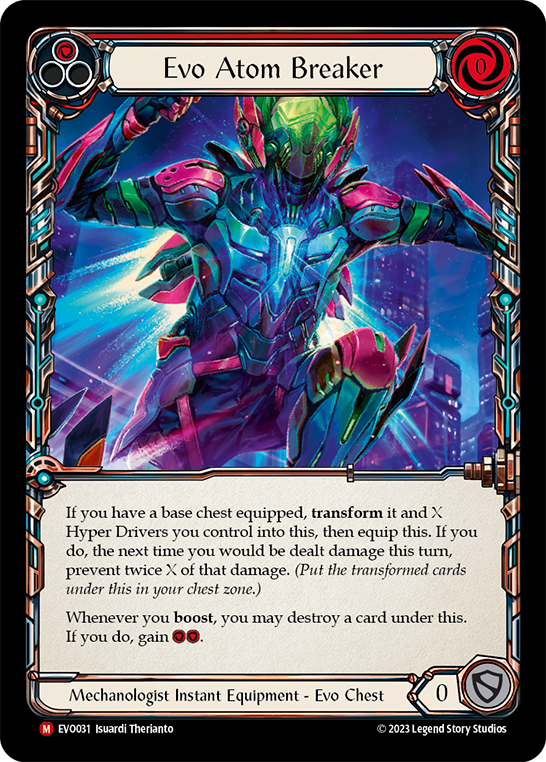 (EVO031) Flesh & Blood TCG Bright Lights Single: Evo Atom Breaker (Regular)  Majestic