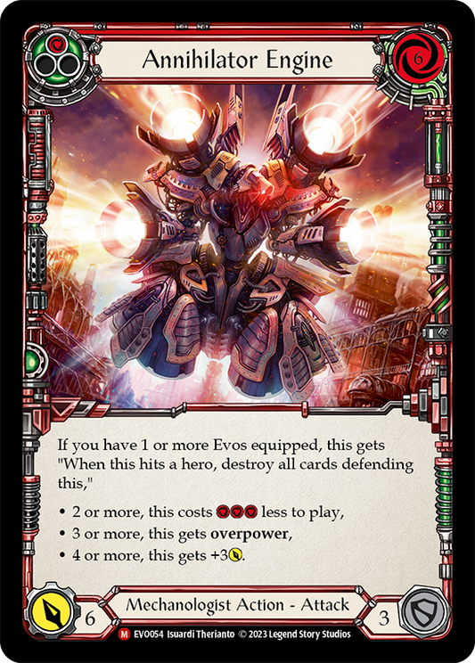 (EVO054) Flesh & Blood TCG Bright Lights Single: Annihilator Engine (Rainbow Foil)  Majestic