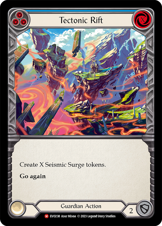 (EVO238) Flesh & Blood TCG Bright Lights Single: Tectonic Rift (Rainbow Foil)  Majestic