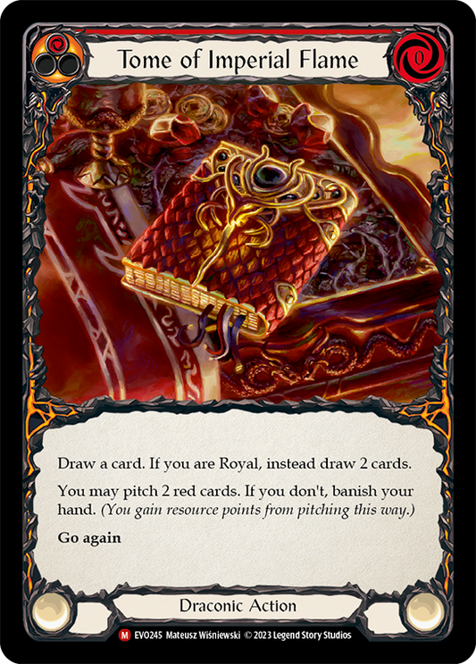 (EVO245) Flesh & Blood TCG Bright Lights Single: Tome of Imperial Flame (Regular)  Majestic