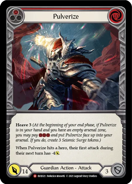 (EVR021) Flesh & Blood TCG Everfest - First Single: Pulverize (Extended Art Rainbow Foil)  Majestic