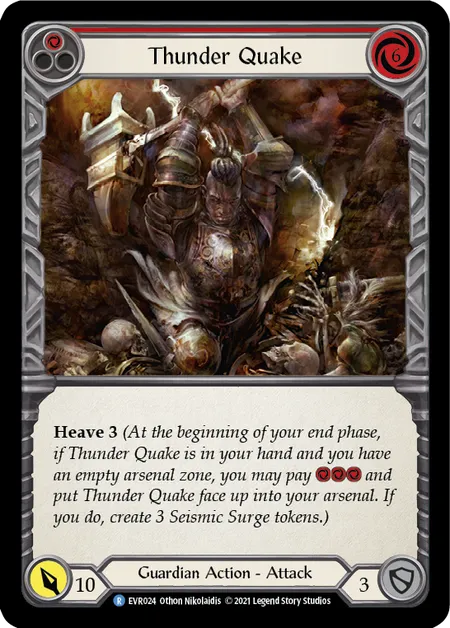 (EVR024) Flesh & Blood TCG Everfest - First Single: Thunder Quake (Red) (Regular)  Rare