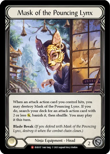 (EVR037) Flesh & Blood TCG Everfest - First Single: Mask of the Pouncing Lynx (Cold Foil)  Majestic