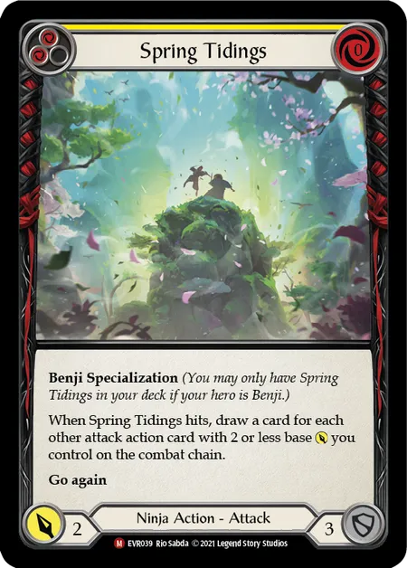 (EVR039) Flesh & Blood TCG Everfest - First Single: Spring Tidings (Rainbow Foil)  Majestic