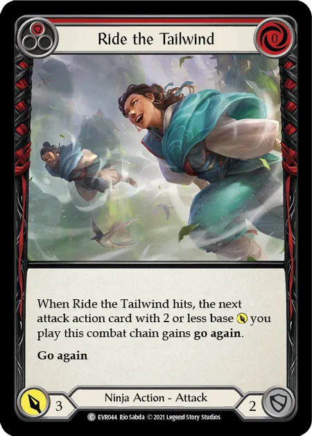 (EVR044) Flesh & Blood TCG Everfest - First Single: Ride the Tailwind (Red) (Rainbow Foil)  Common