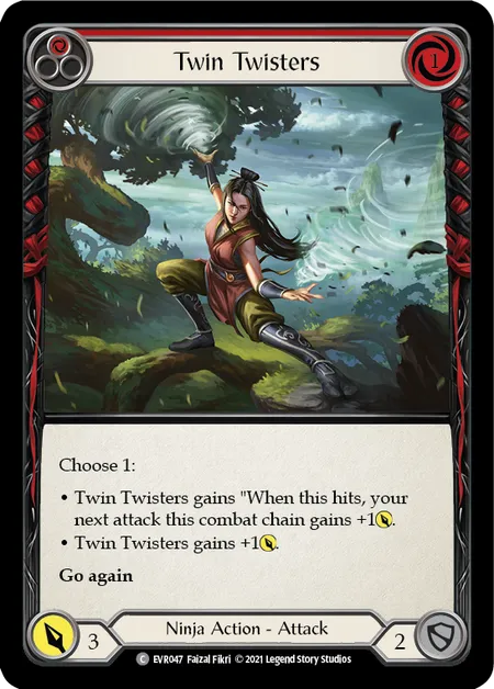 (EVR047) Flesh & Blood TCG Everfest - First Single: Twin Twisters (Red) (Regular)  Common