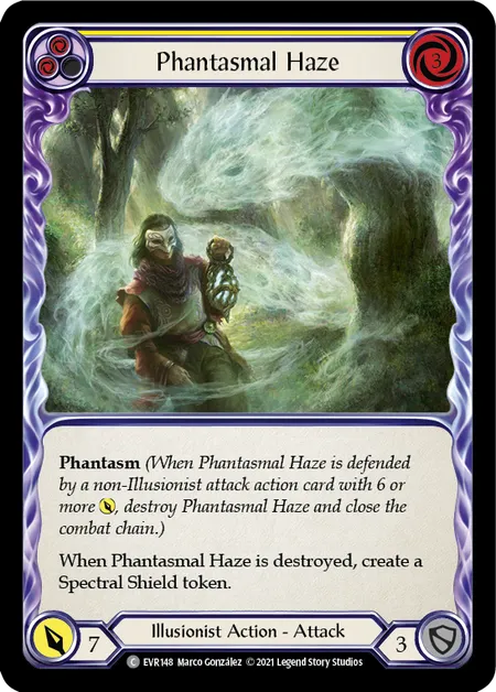 (EVR148) Flesh & Blood TCG Everfest - First Single: Phantasmal Haze (Yellow) (Rainbow Foil)  Common