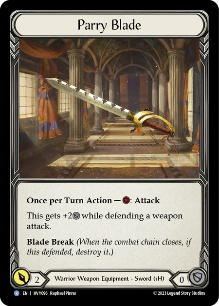 (HVY096) Flesh & Blood TCG Heavy Hitters Single: Parry Blade (Cold Foil)  Rare