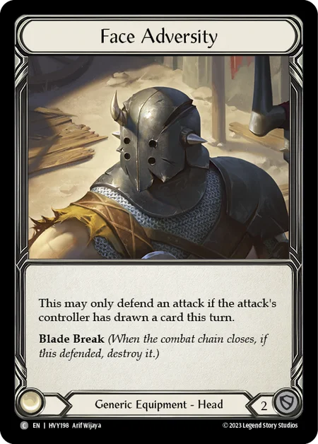 (HVY198) Flesh & Blood TCG Heavy Hitters Single: Face Adversity (Regular)  Common