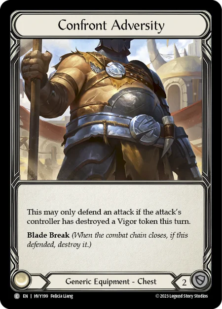 (HVY199) Flesh & Blood TCG Heavy Hitters Single: Confront Adversity (Regular)  Common