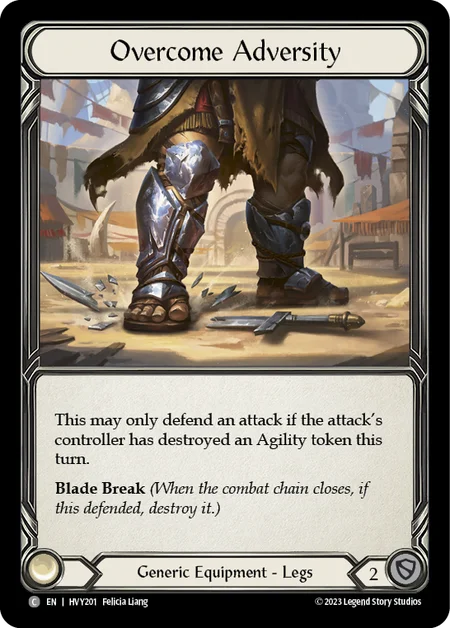 (HVY201) Flesh & Blood TCG Heavy Hitters Single: Overcome Adversity (Regular)  Common