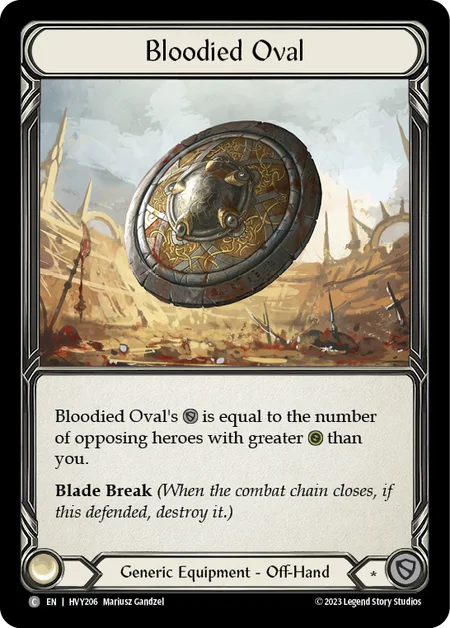 (HVY206) Flesh & Blood TCG Heavy Hitters Single: Bloodied Oval (Regular)  Common