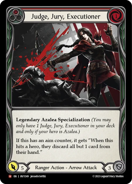 (HVY249) Flesh & Blood TCG Heavy Hitters Single: Judge, Jury, Executioner (Regular)  Majestic