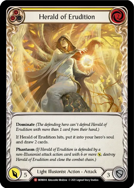 (MON004) Flesh & Blood TCG Monarch - First Single: Herald of Erudition (Rainbow Foil)  Majestic