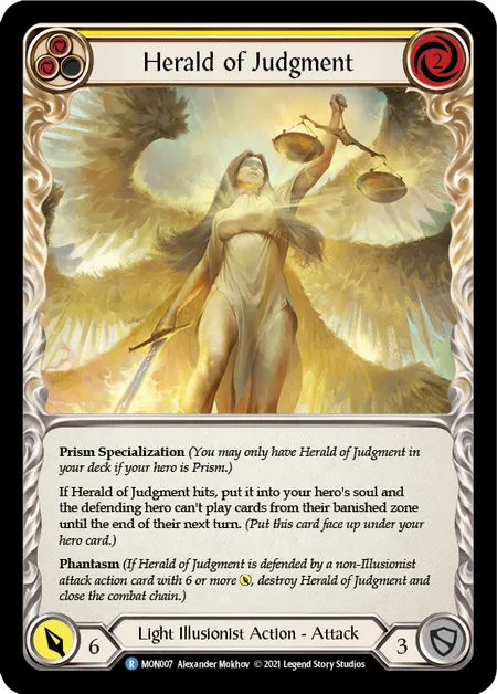 (MON007) Flesh & Blood TCG Monarch - First Single: Herald of Judgment (Rainbow Foil)  Rare